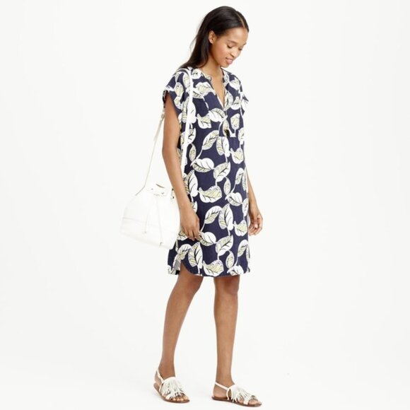 J. Crew Dresses & Skirts - J. CREW Tropical Frond Shift Dress Size XXS